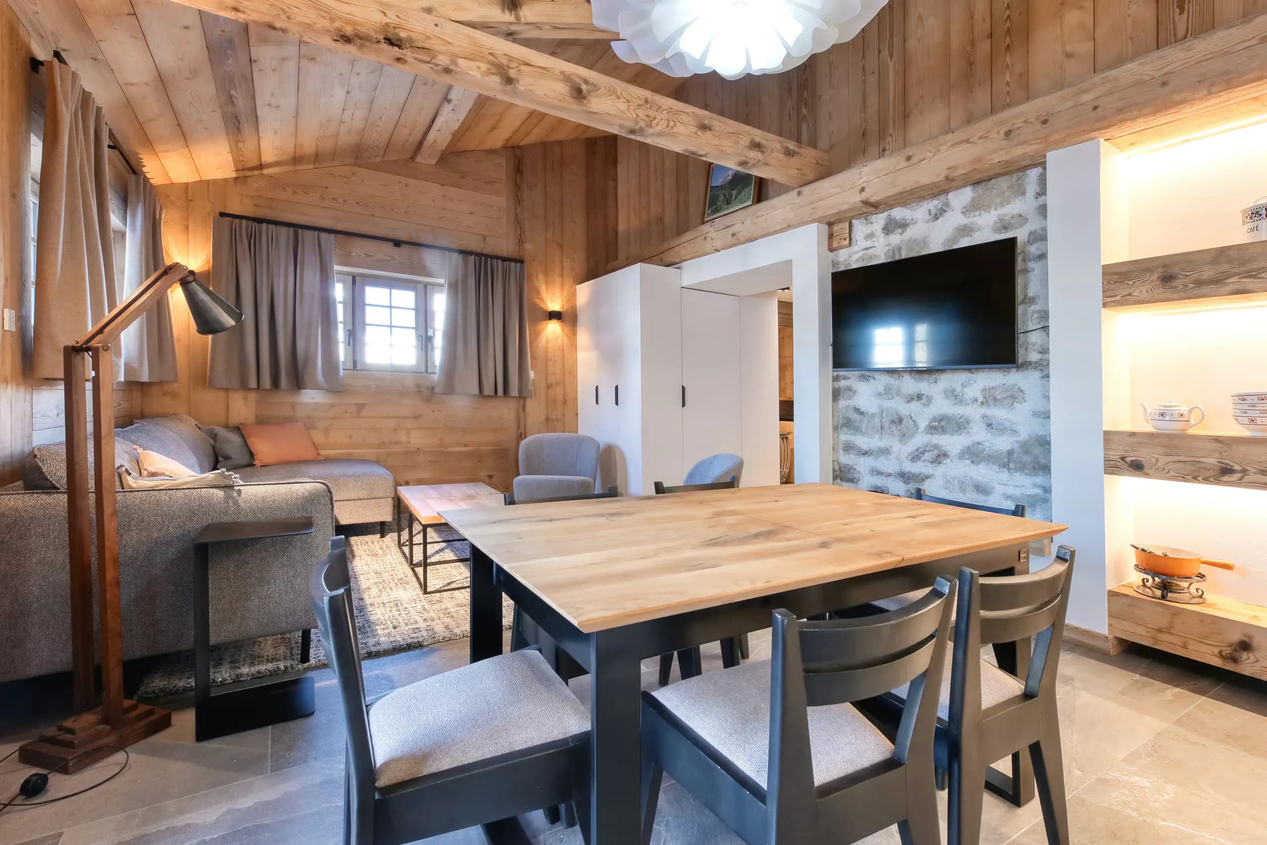 Pièce de vie — Appartement Vue Mont Blanc - 6 p